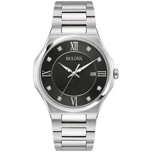 Bulova Men's Classic Chronograph Quartz Silver Watch 42MM 96D156